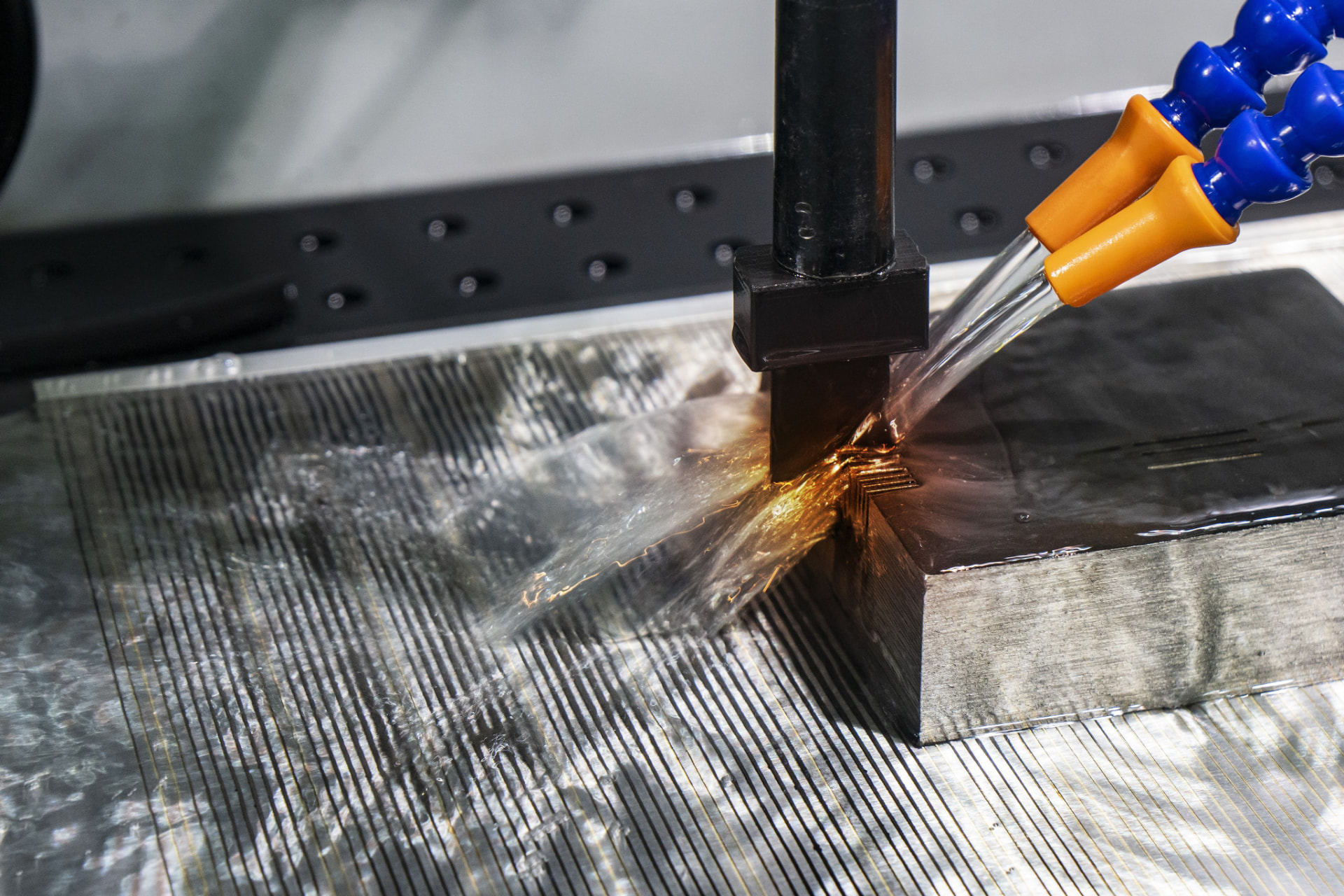 EDM spark erosion machining a precision metal mold